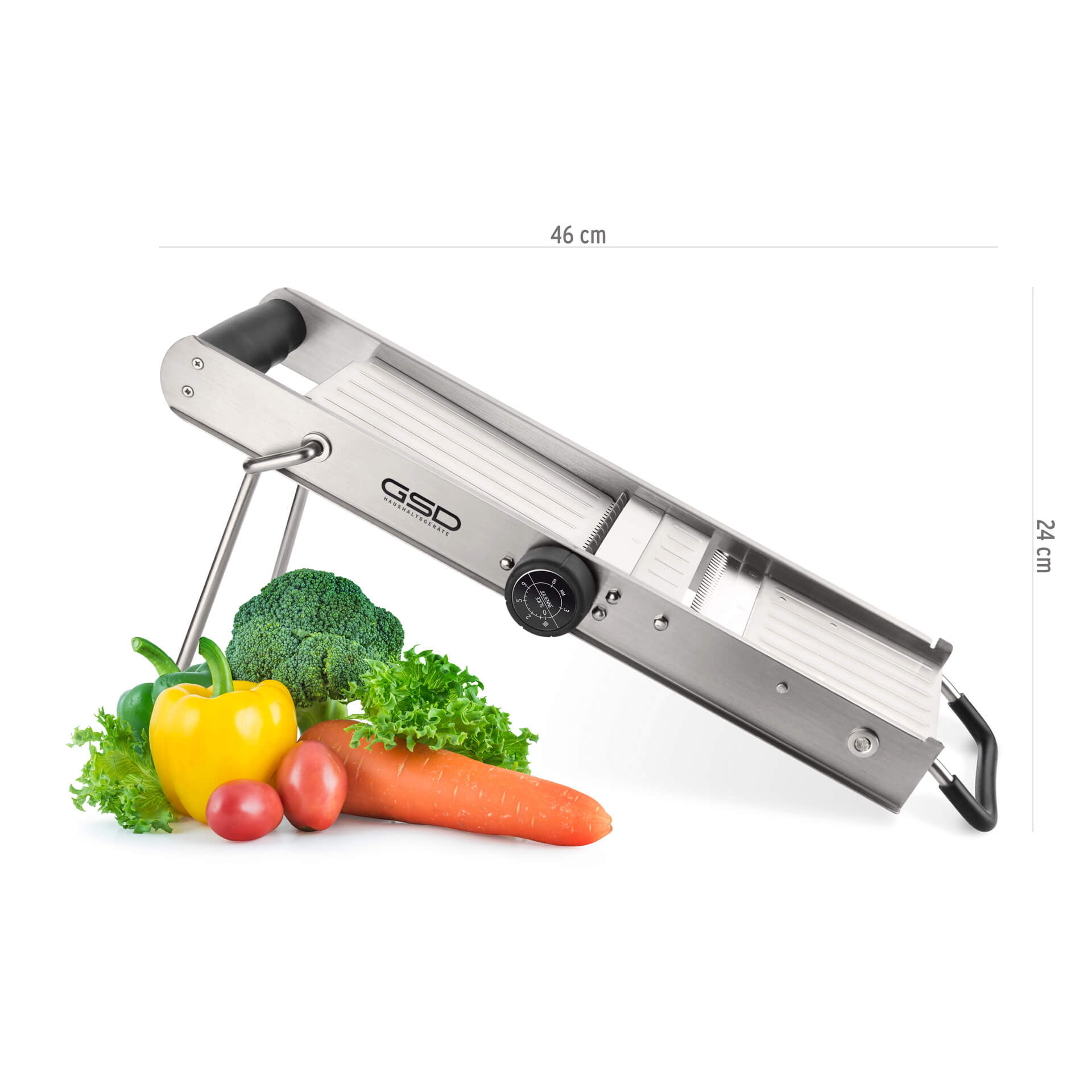 Profi-Mandoline aus Edelstahl neuwertig, ohne Gebrauchsspuren