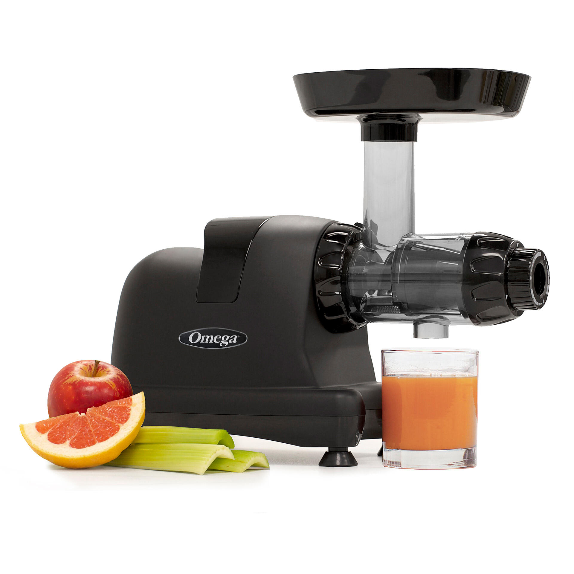 Omega Juicers Horizontal-Entsafter 8227, matt schwarz Omega Juicers Horizontal-Entsafter 8227, matt schwarz