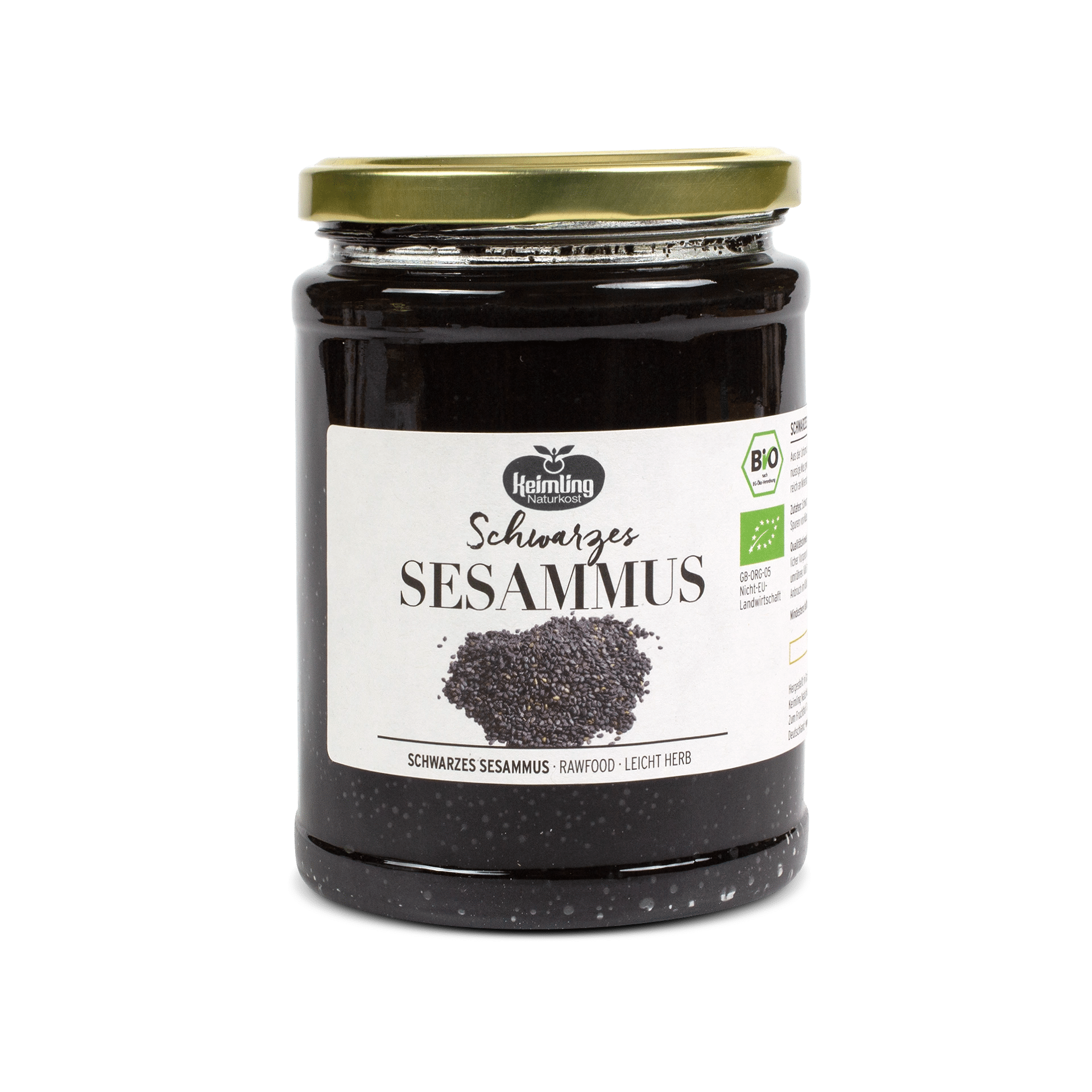 Schwarzes Sesammus Tahini, bio 500 g