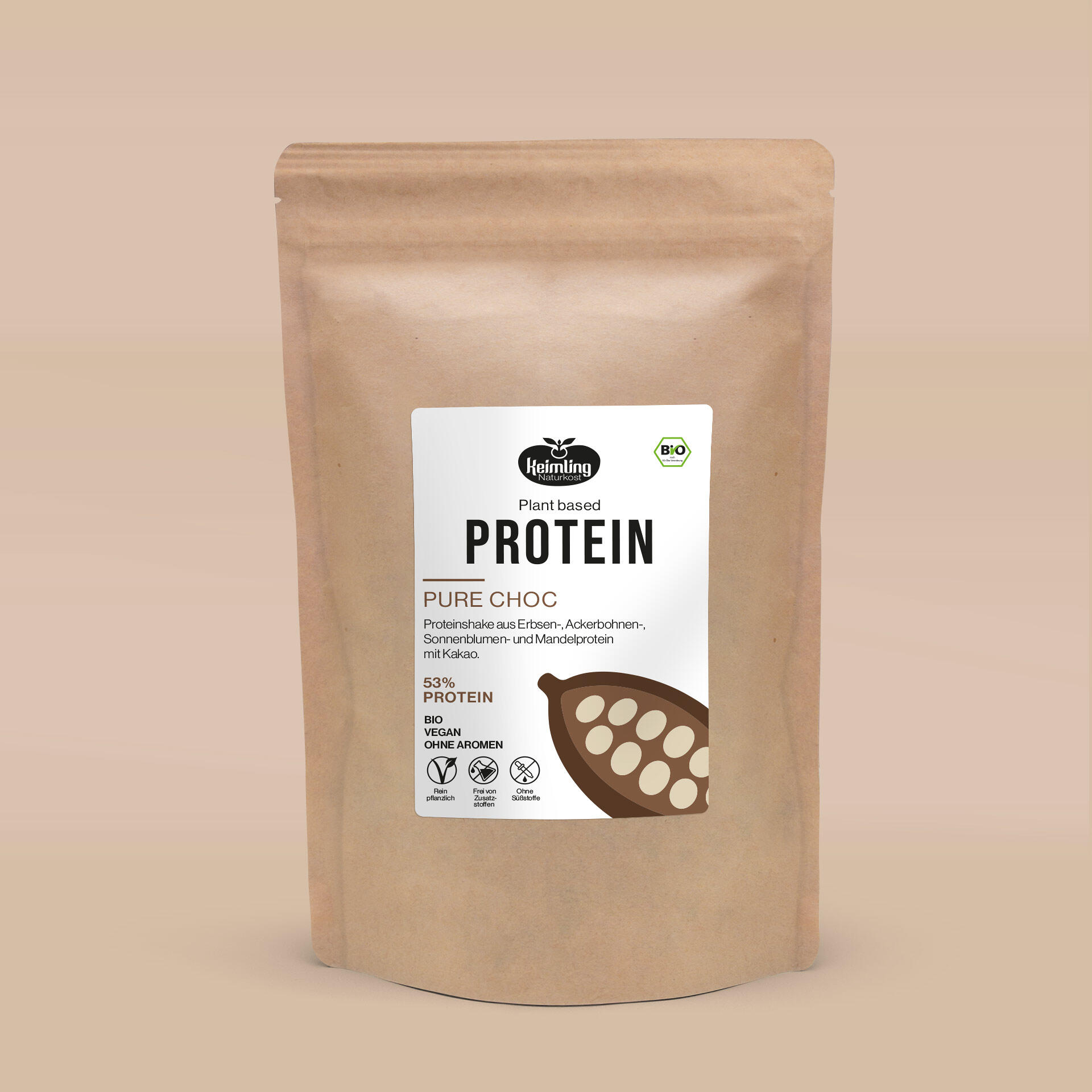 Proteinshake Pure Choc, bio 500 g