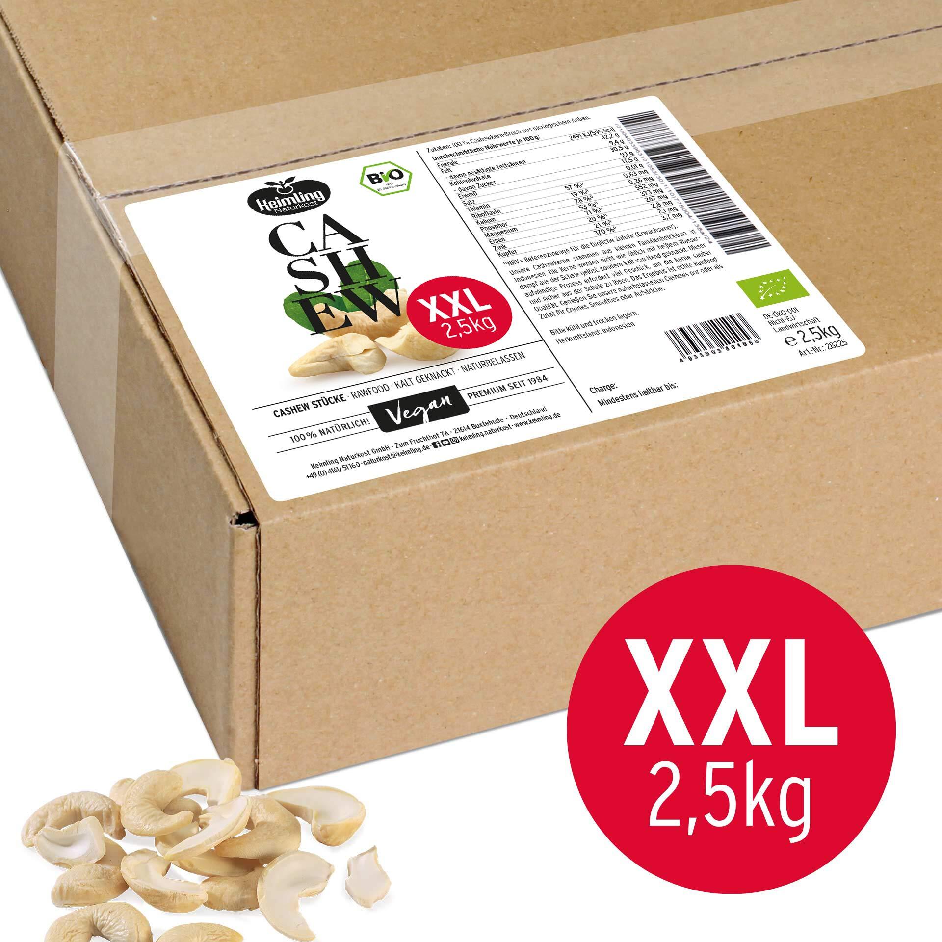 Rohkost Bio-Cashew-Stücke 2.5 kg Rohkost Bio-Cashew-Stücke 2.5 kg