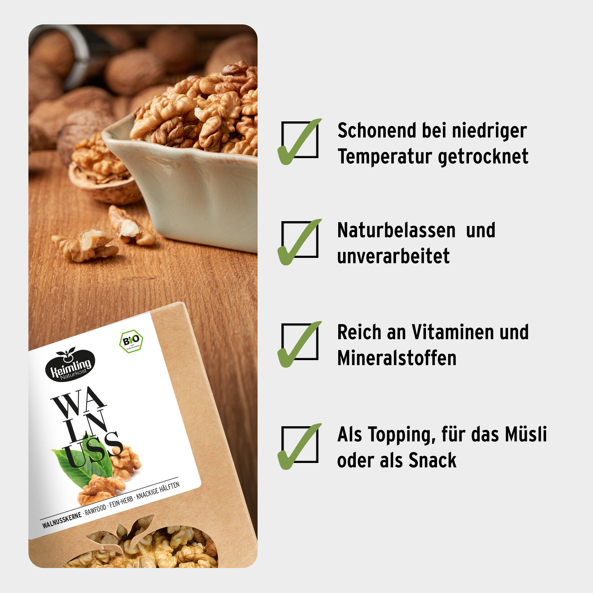 Walnusskerne, bio 300 g