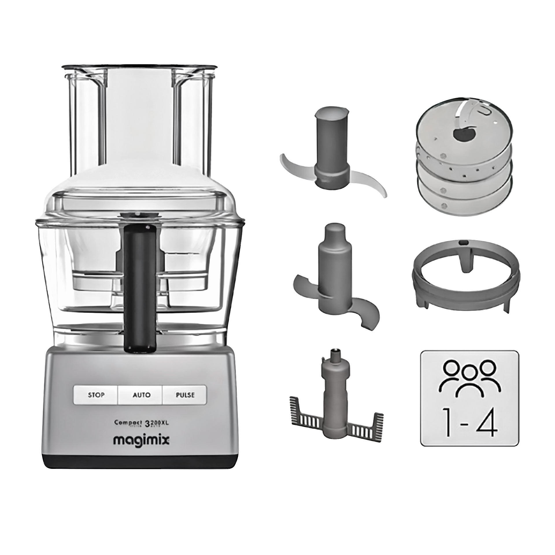 Magimix Cuisine Système 3200XL - Chrome-Matt mit schweizer Adapter Magimix Cuisine Système 3200XL - Chrome-Matt mit schweizer Adapter
