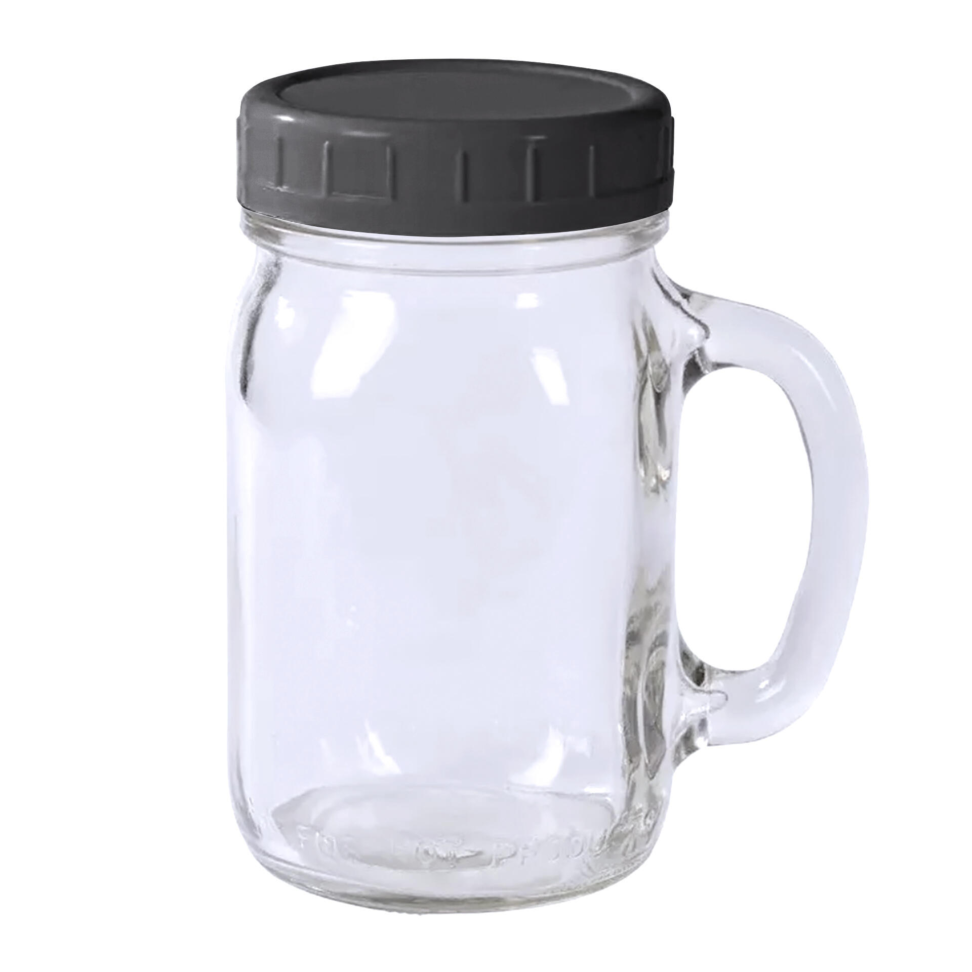 Mason-Jar-Mixbehälter mit Henkel aus Glas Mason-Jar-Mixbehälter mit Henkel aus Glas