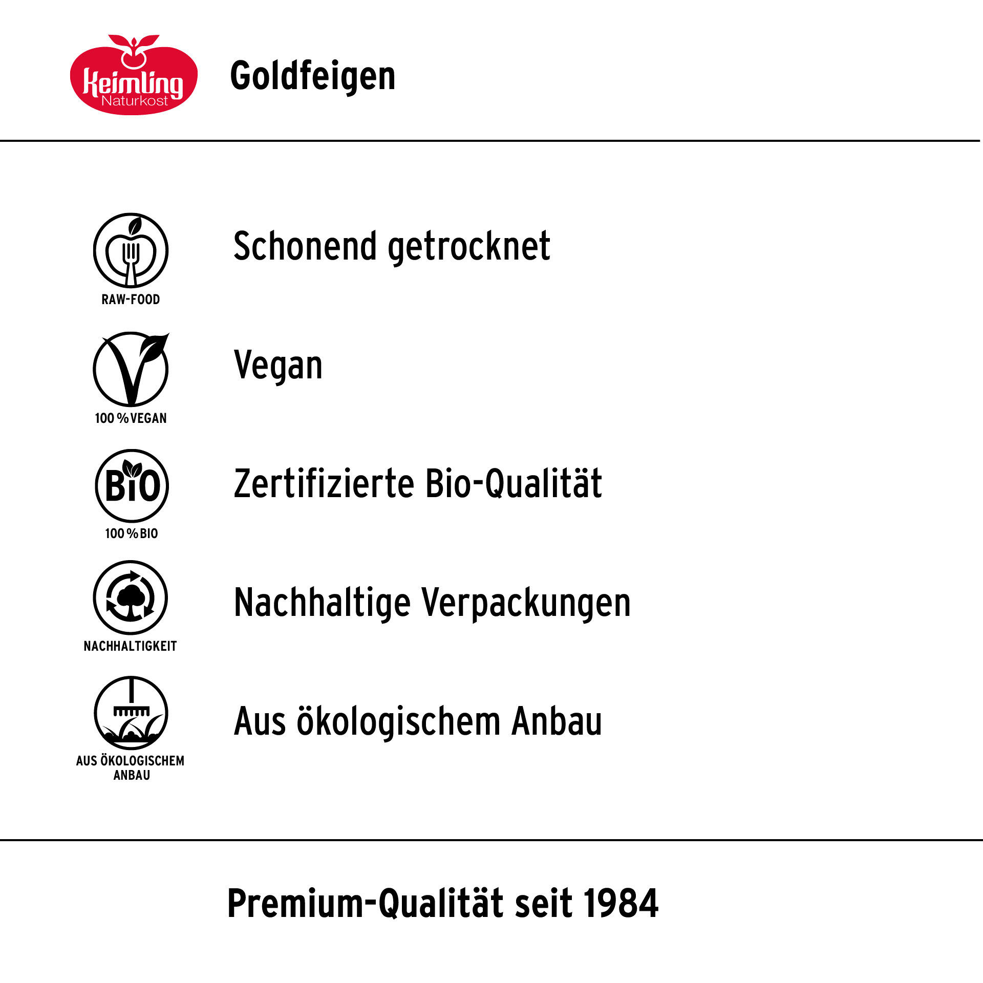 Goldfeigen, bio 5 kg
