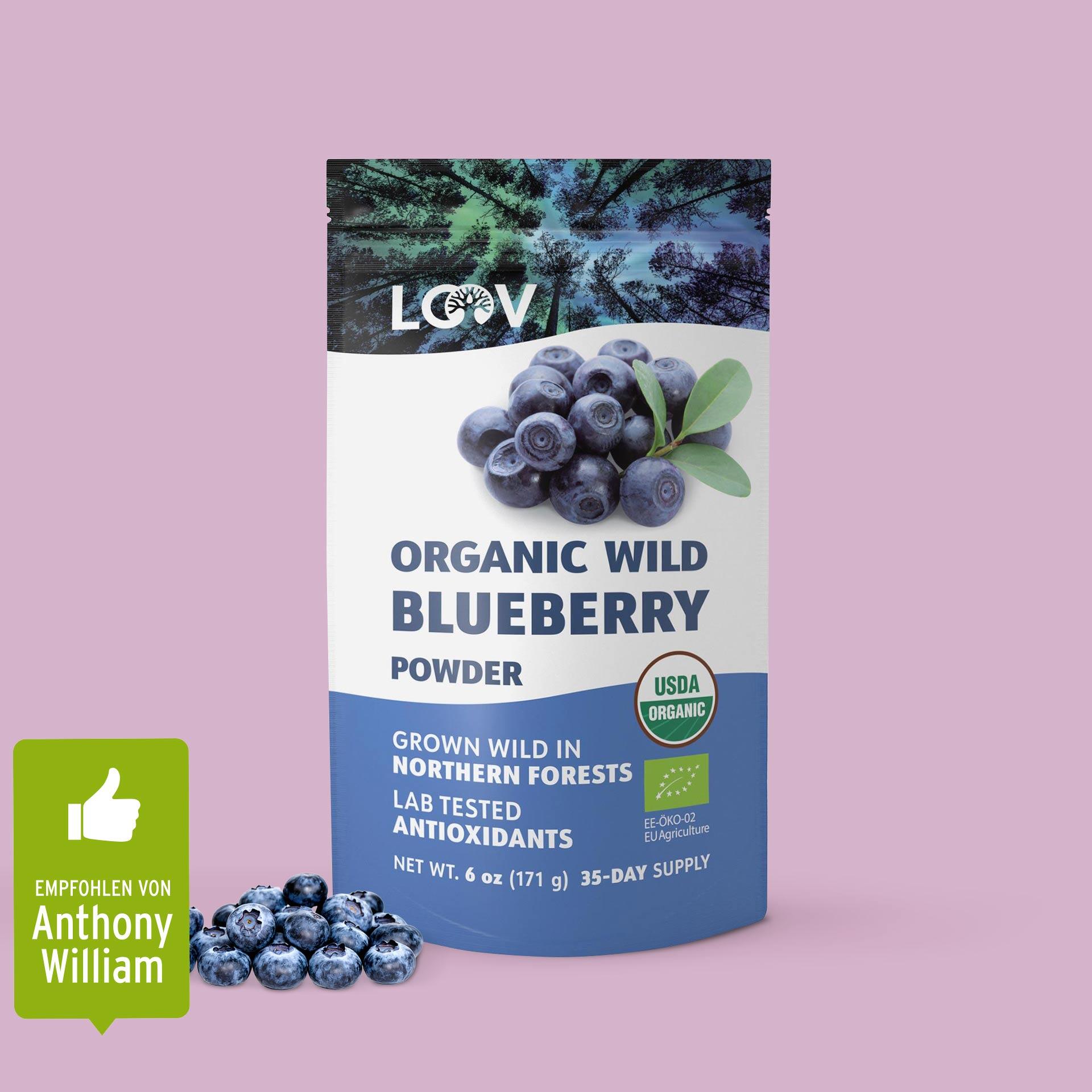 LOOV Wildheidelbeer Pulver