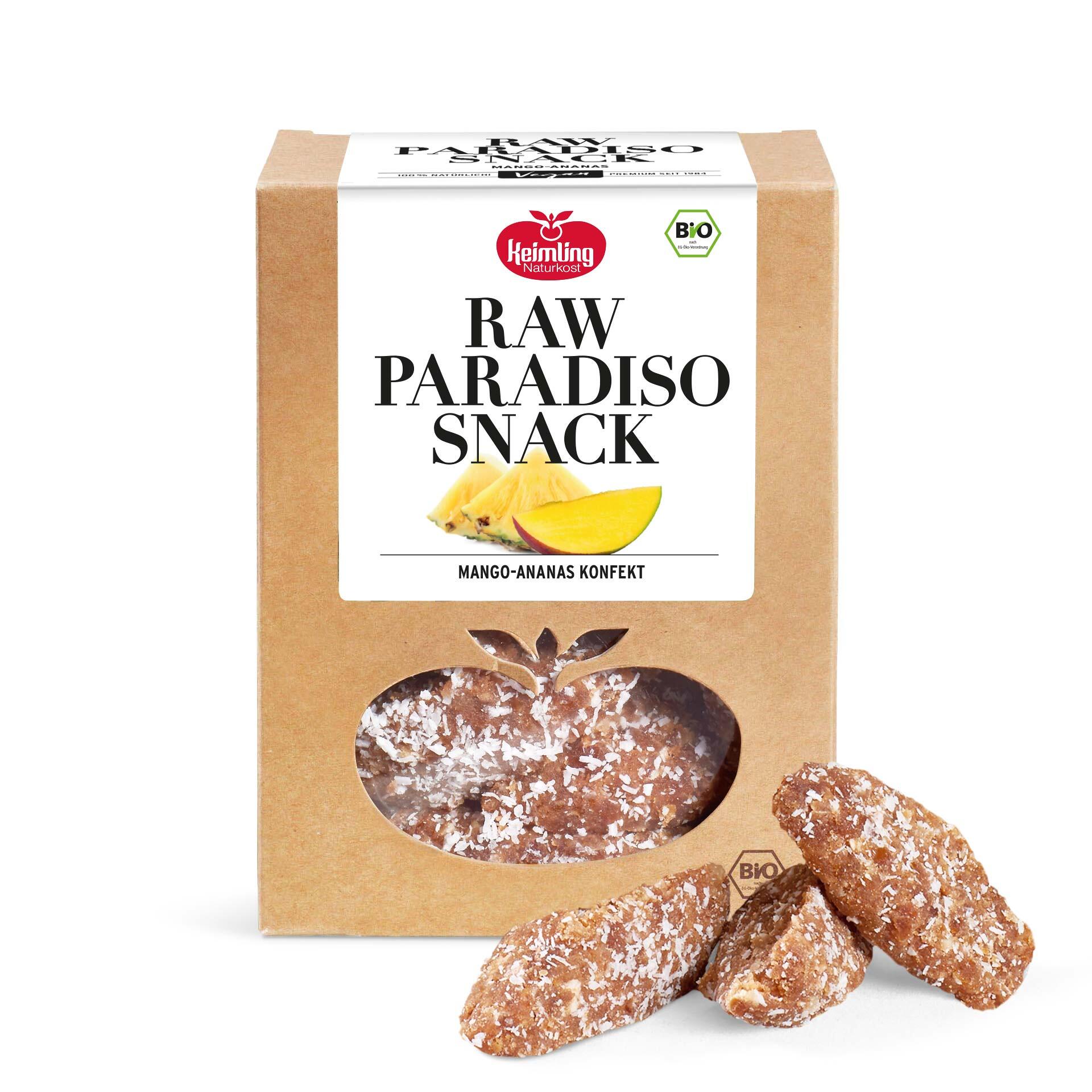 Raw Paradiso Snack Mango-Ananas, bio 200 g