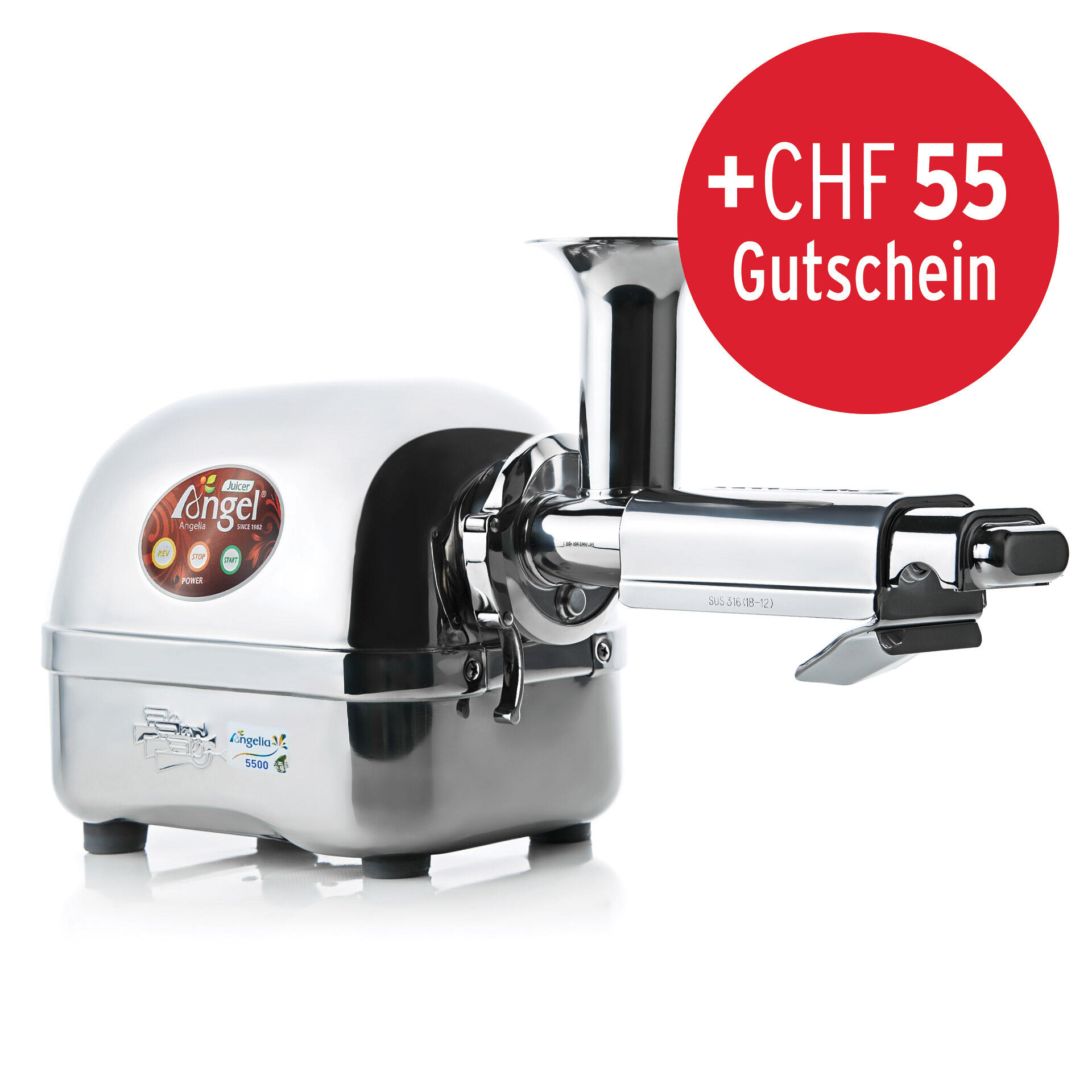 Angel Juicer 5500 mit Schweizer Stecker