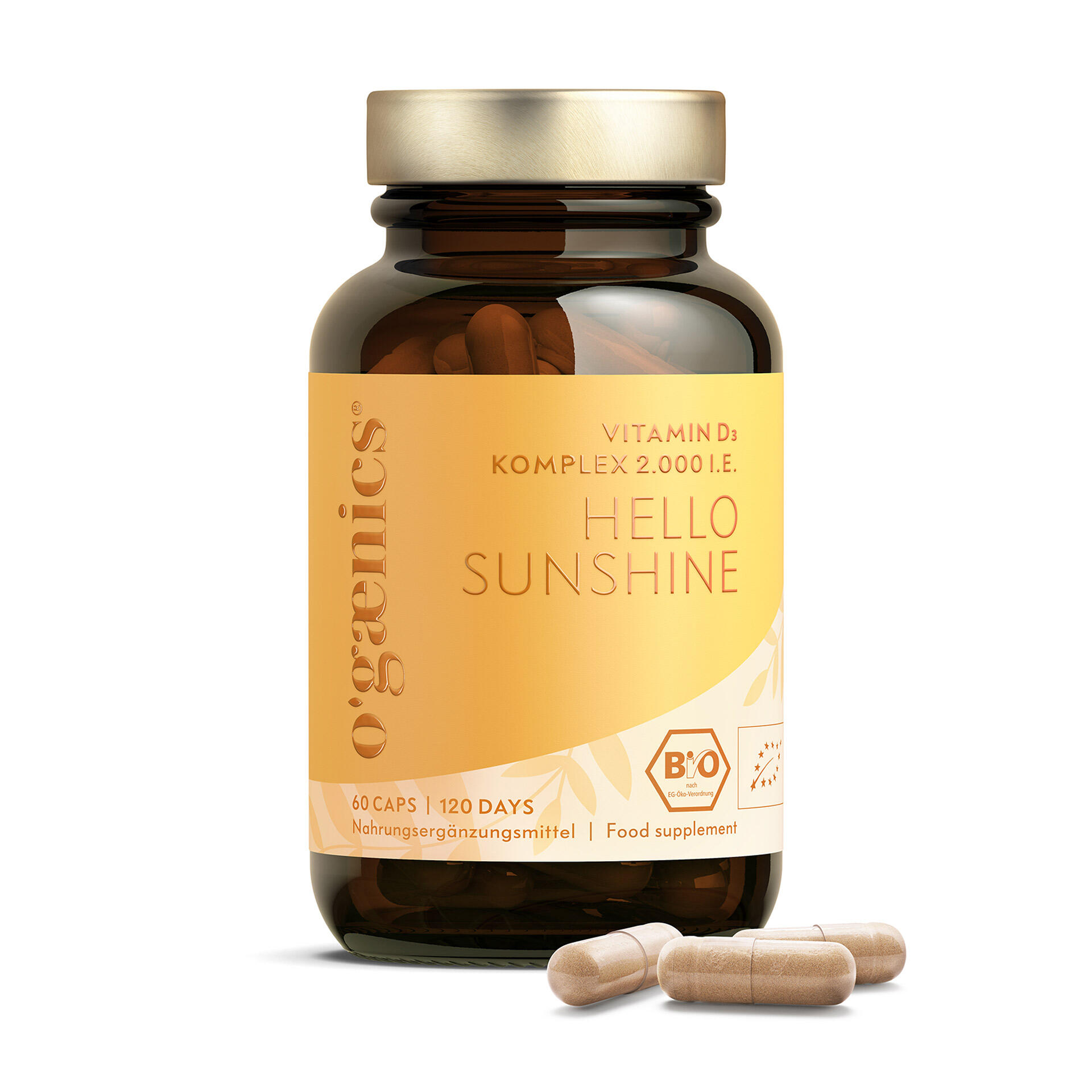 Ogaenics HELLO SUNSHINE Vitamin D3 Komplex, bio 60 Kapseln