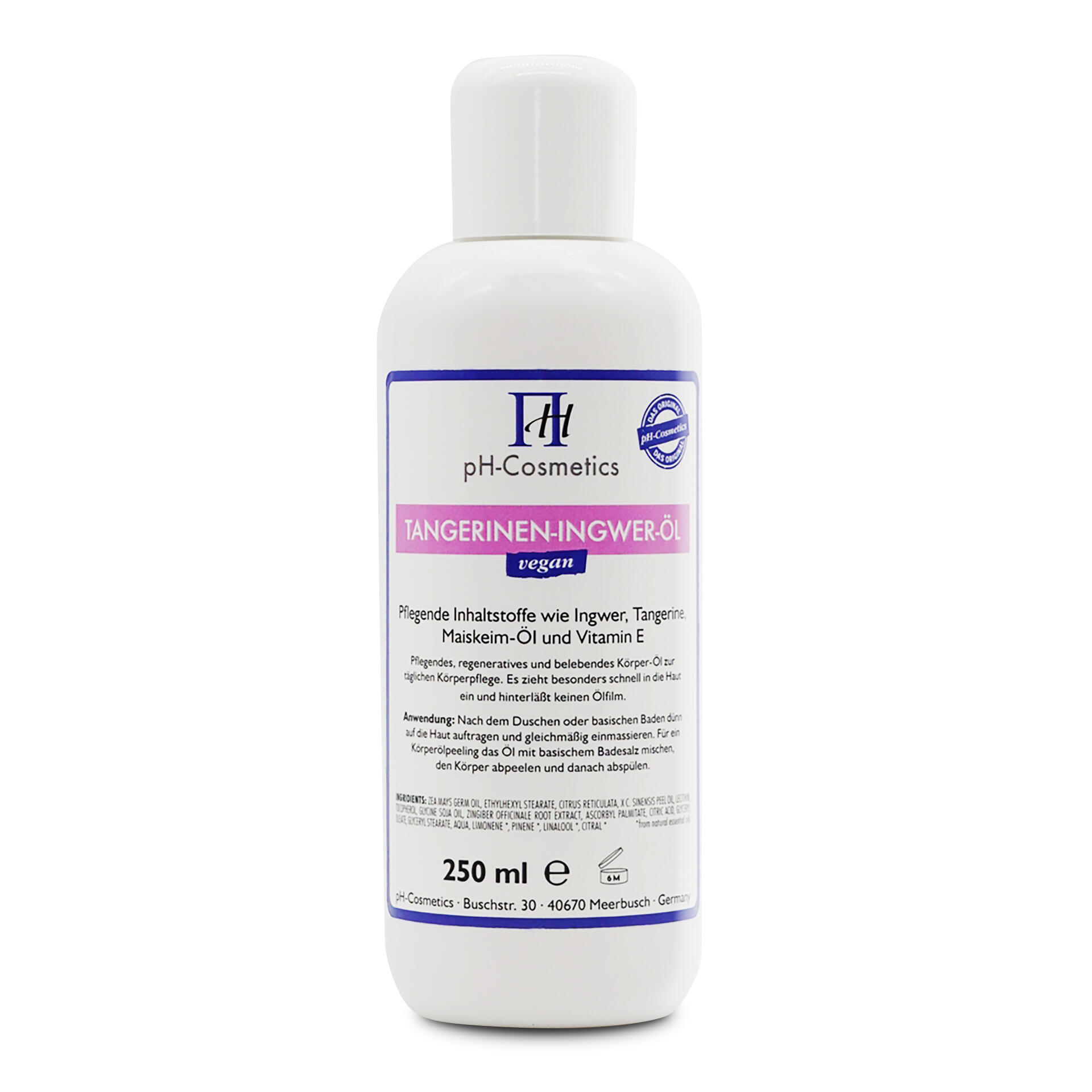 pH-Cosmetics Tangerinen-Ingwer-Öl 250 ml pH-Cosmetics Tangerinen-Ingwer-Öl 250 ml