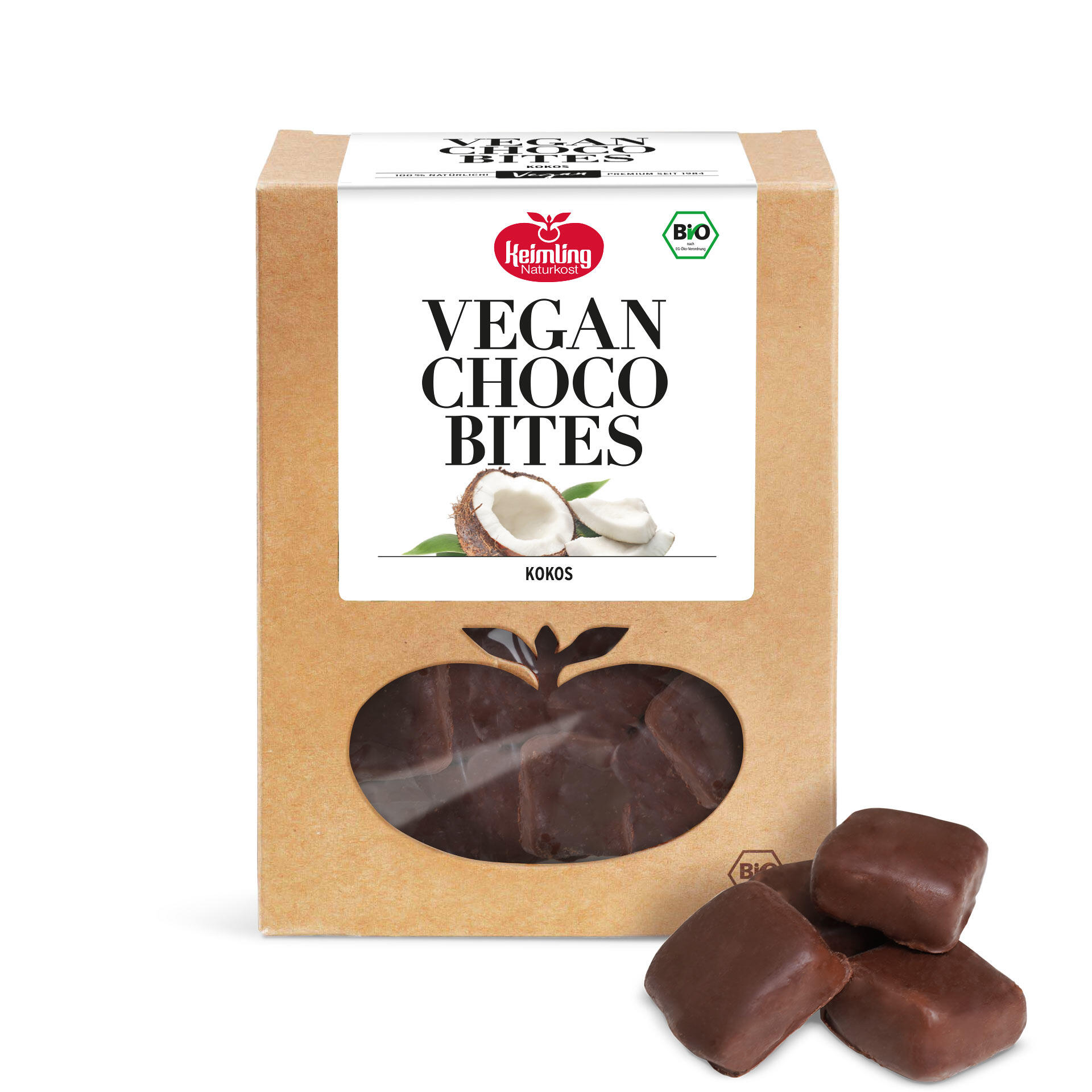 Liebevoll leben und lernen - junge Menschen - Kinder - Bild Bio Vegan Choco Bites Kokos u.a.