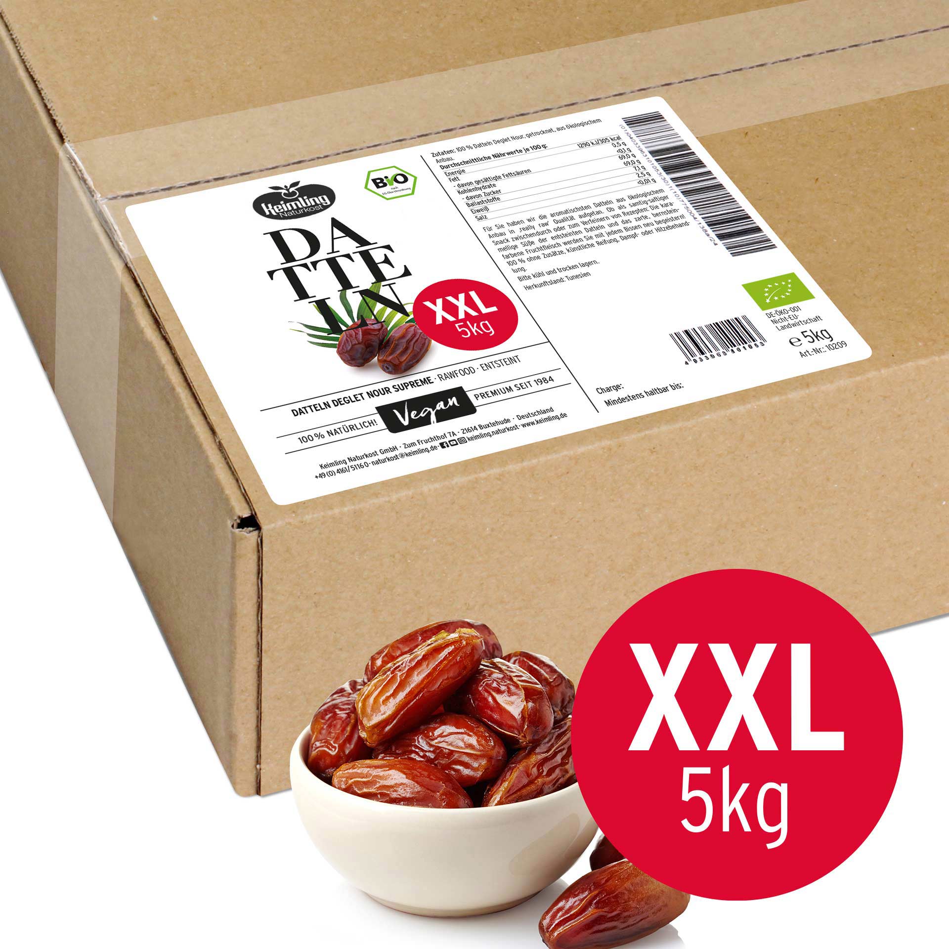 Datteln Deglet Nour, entsteint 5 kg