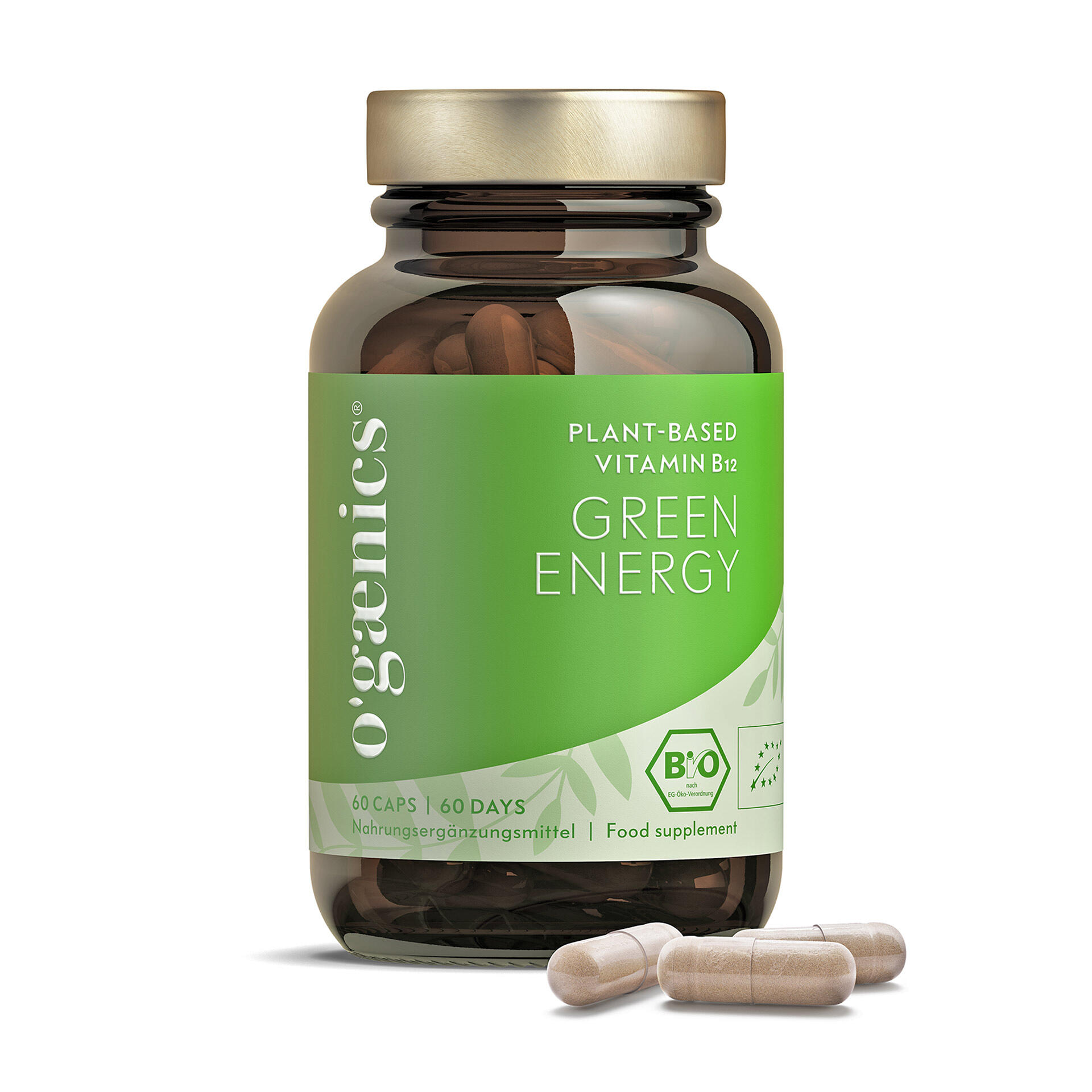 Ogaenics GREEN ENERGY Plant-based vitamin B12, organic 60 capsules