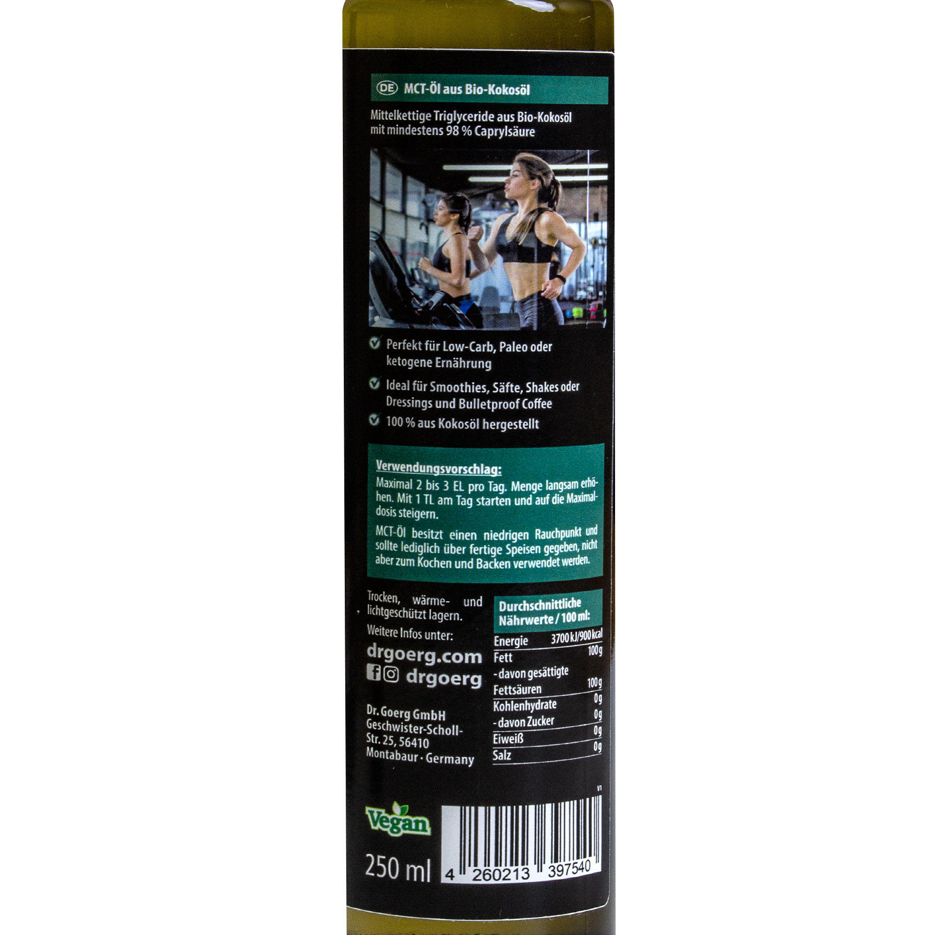 Dr. Goerg Premium MCT-Öl High C8, bio 250 ml