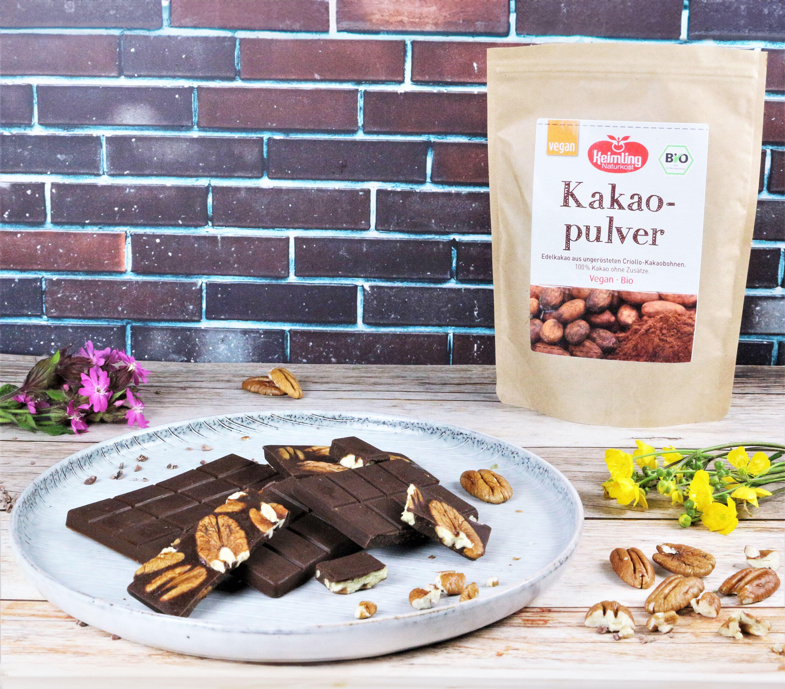Weihnachtliche Spekulatius Schokolade mit Pekannüssen