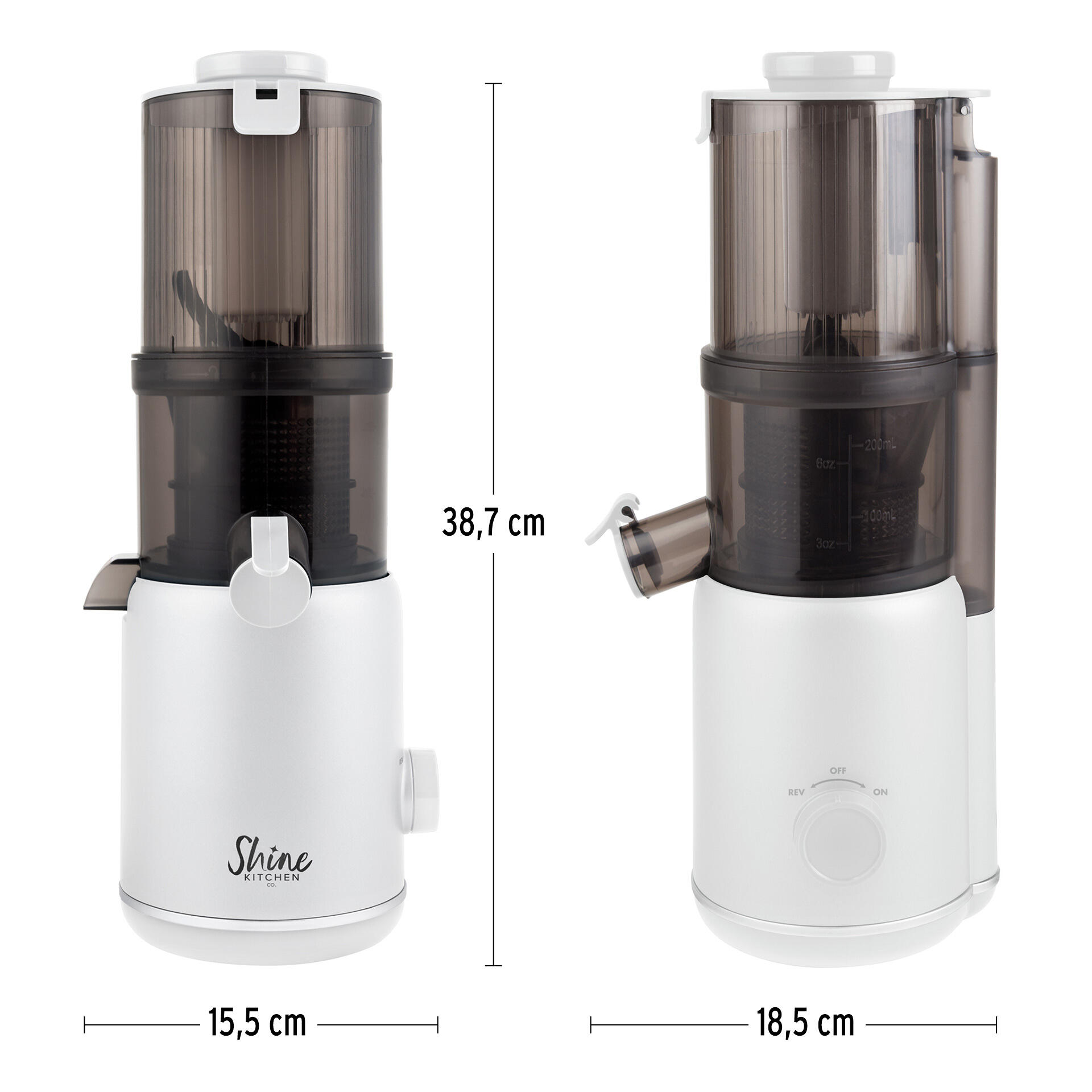 Tribest Shine Multi-Batch Compact Cold Press Juicer white