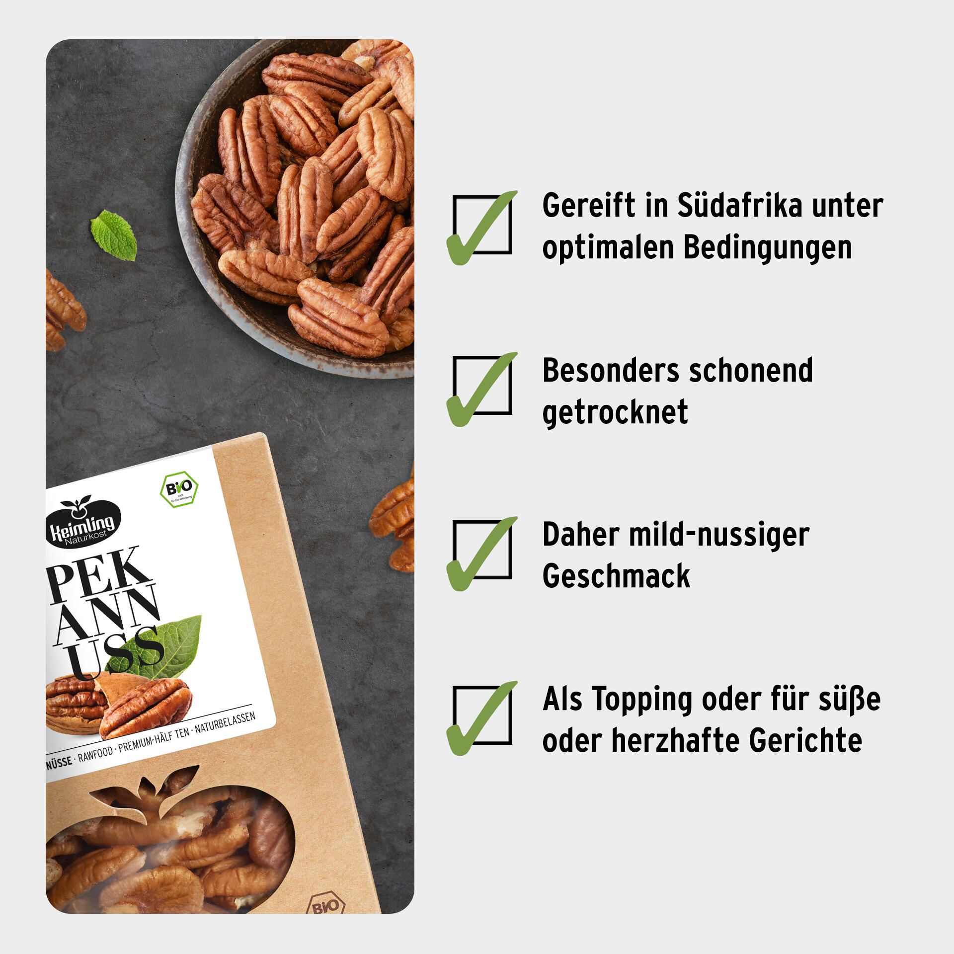 Pecans, organic 150 g