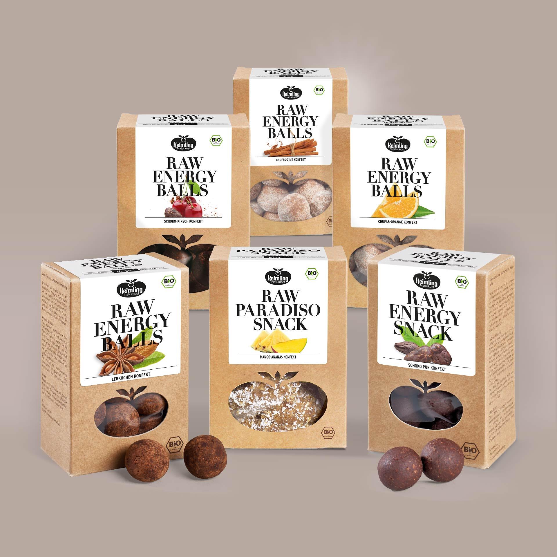 Probierset Raw Energy Balls & Snacks, bio 1200 g