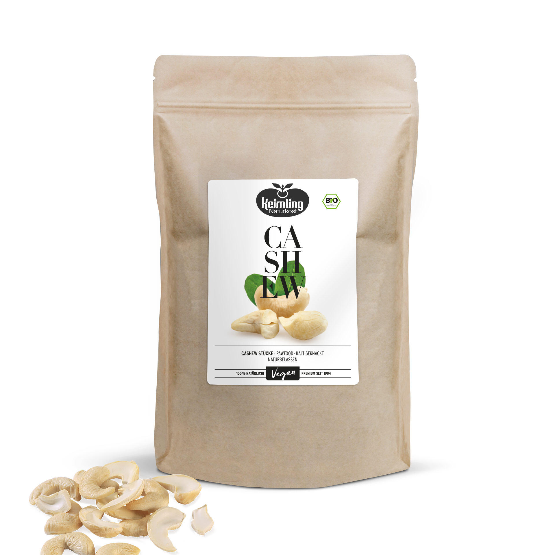 Rohkost Bio-Cashew-Stücke 1 kg