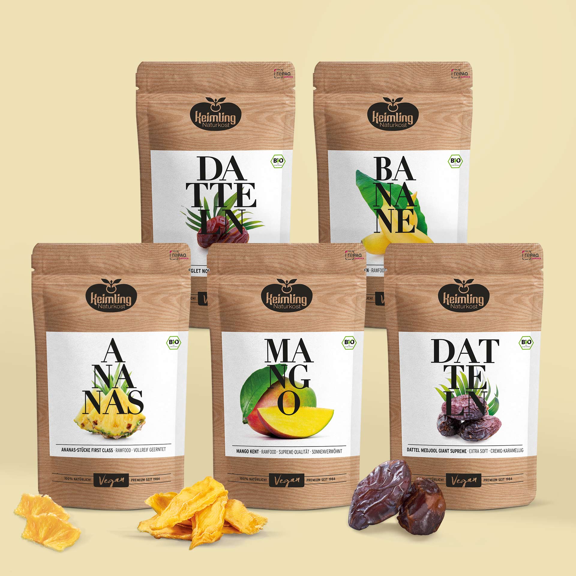 Probierset Topseller Trockenfrüchte, bio 1600 g