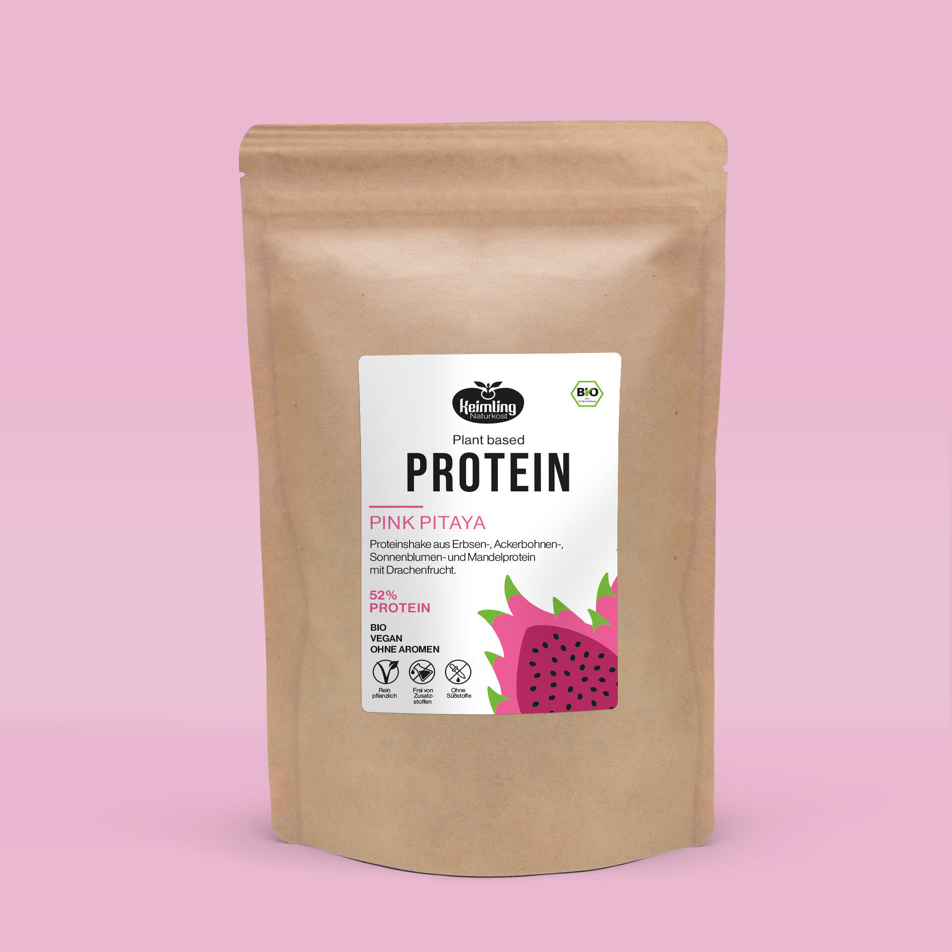 Proteinshake Pink Pitaya, bio 500 g