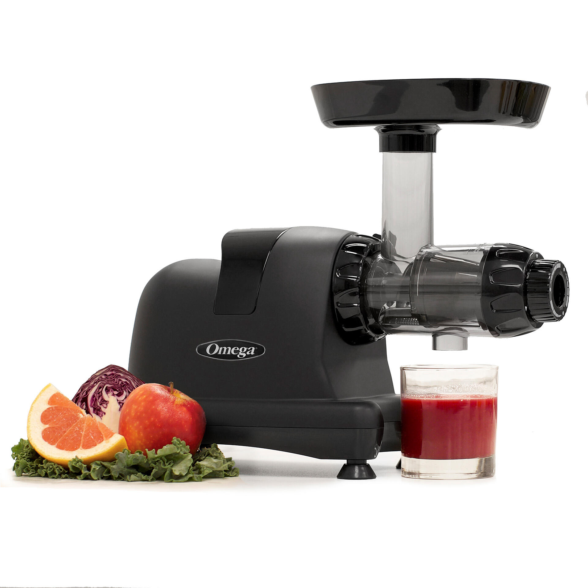 Omega Juicers Horizontal-Entsafter 8227, matt schwarz Omega Juicers Horizontal-Entsafter 8227, matt schwarz
