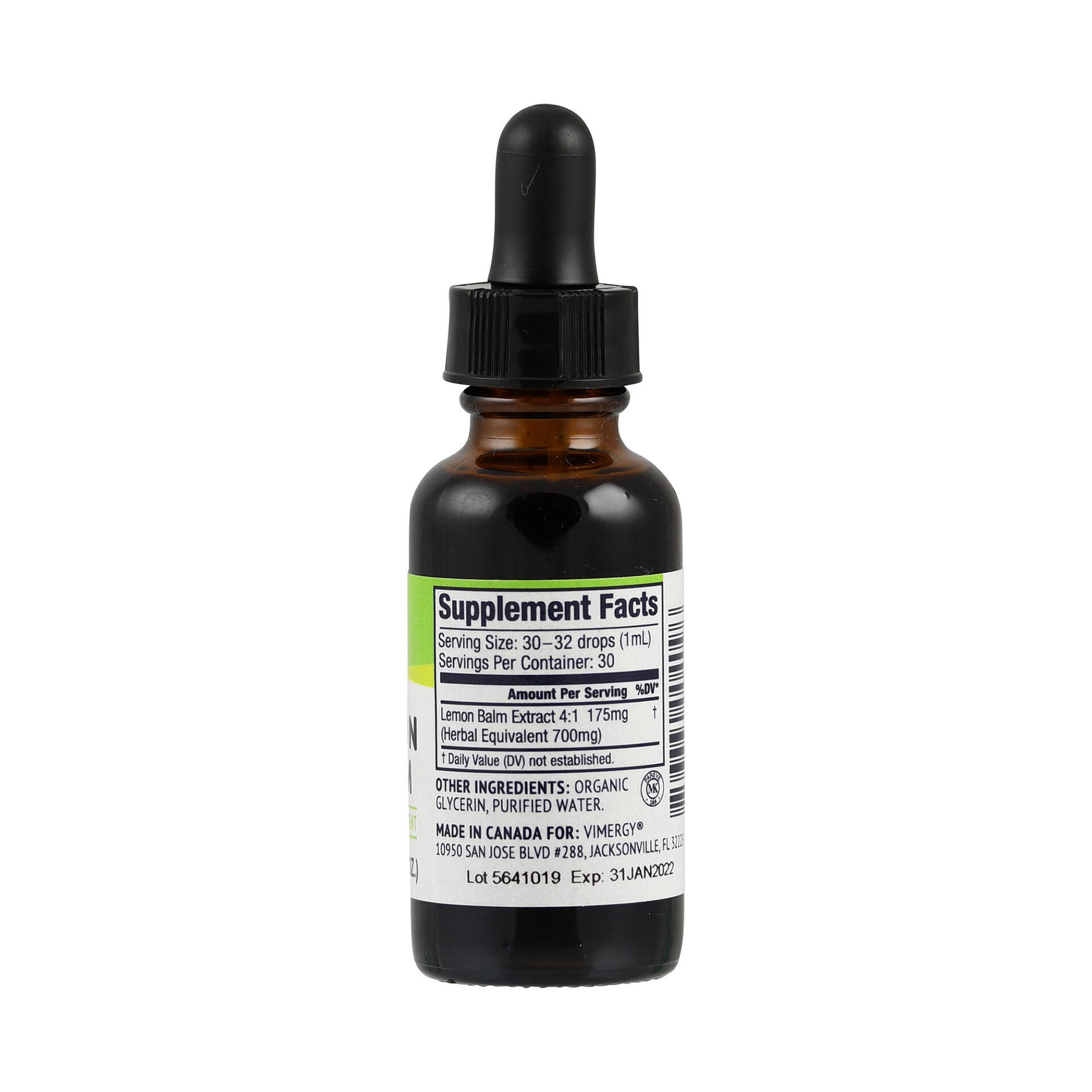 Vimergy Zitronenmelisse (Lemon Balm) 10:1 flüssig, 30 ml