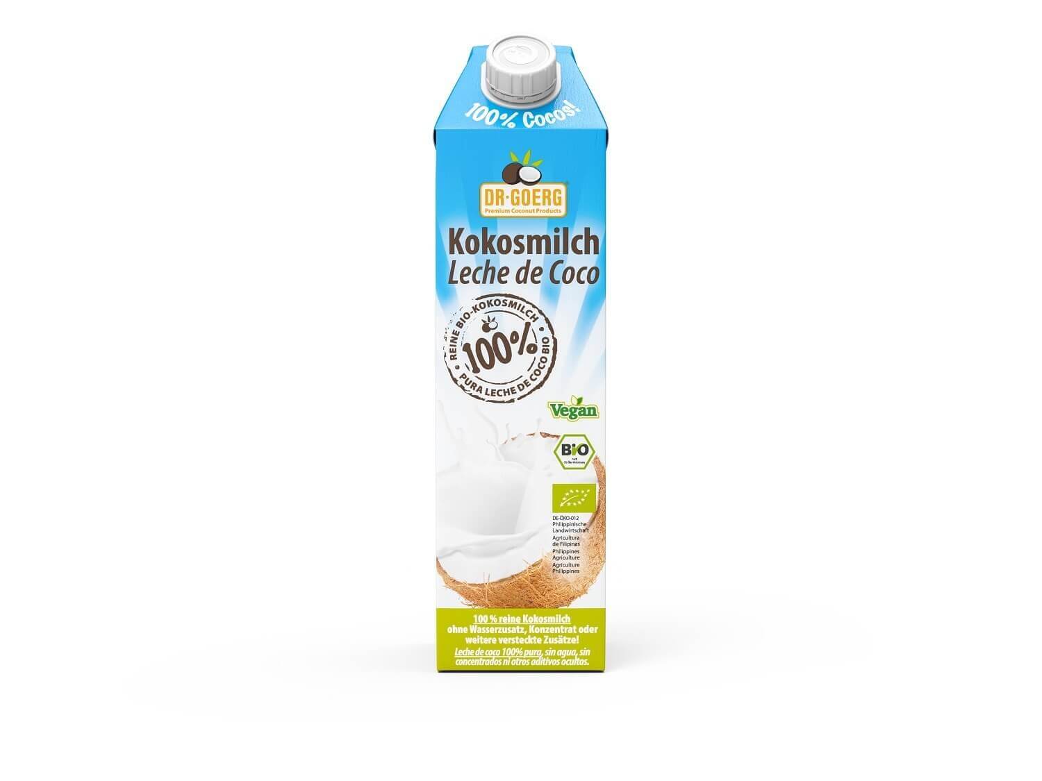 Dr. Goerg Bio Kokosmilch im Tetrapak 1000 ml Dr. Goerg Bio Kokosmilch im Tetrapak 1000 ml
