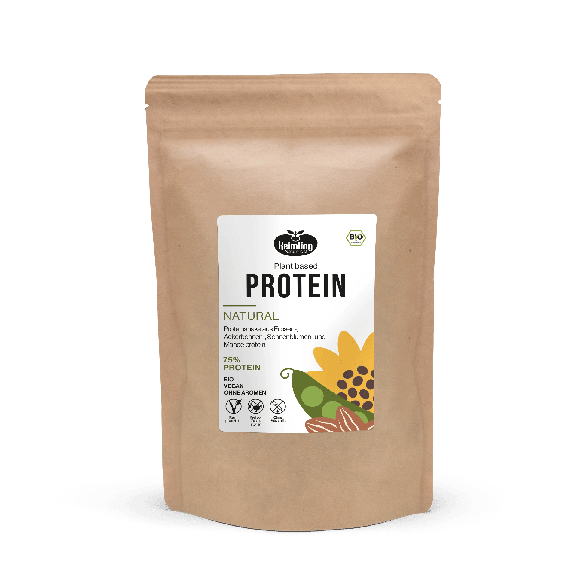 Proteinshake Natural, bio 500 g